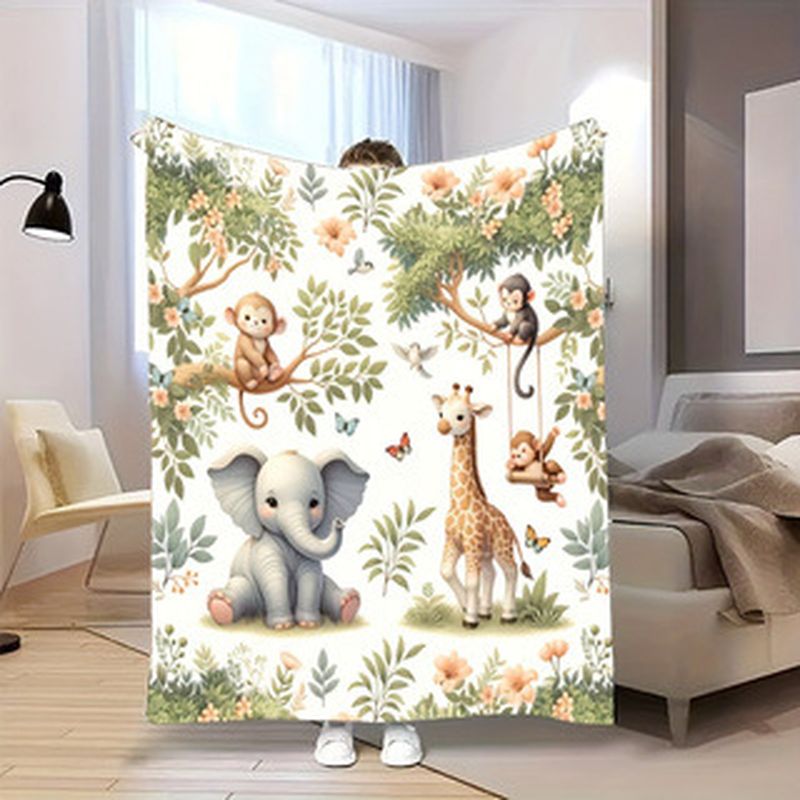 Baby Nursery Jungle - Kocyk dla niemowląt VIKAMA z motywem
