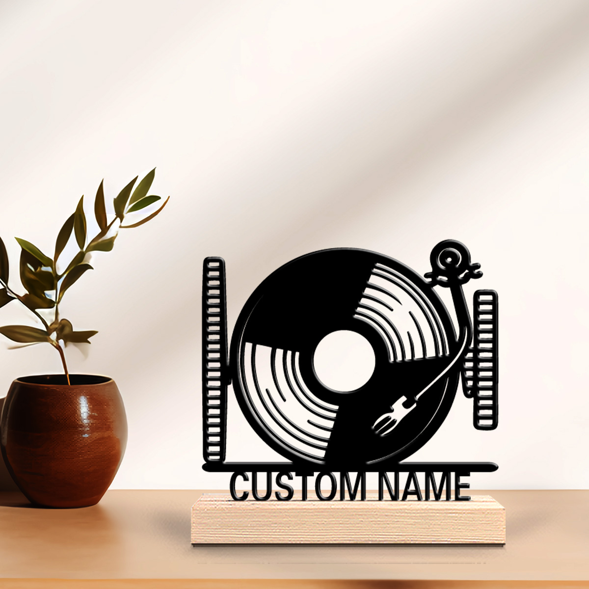 Baby Nursery - 1 szt. Uroczy, personalizowany gramofon z