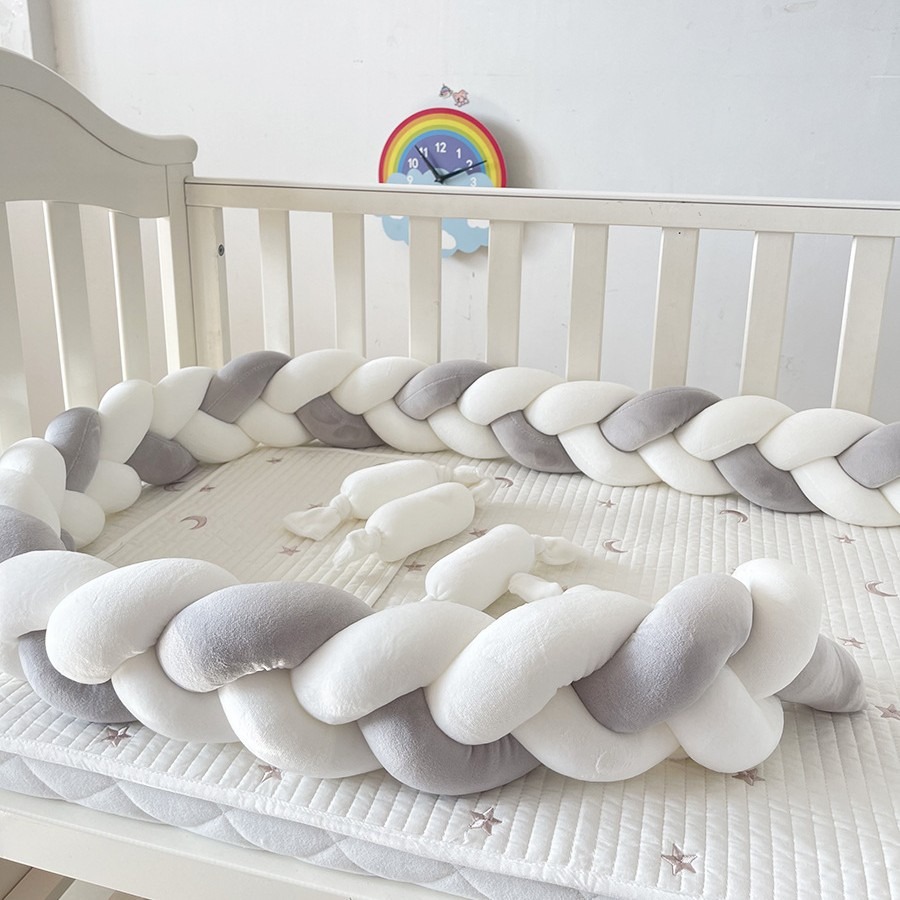 Baby Nursery Sale - Ochraniacz do łóżeczka dziecięcego 1M/2M/3M/4M, pleciony,