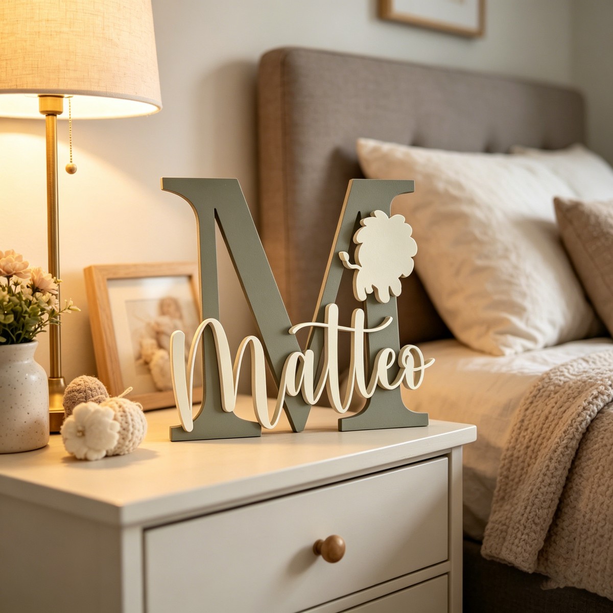 Baby Nursery - 1 szt. Personalizowana drewniana tabliczka z