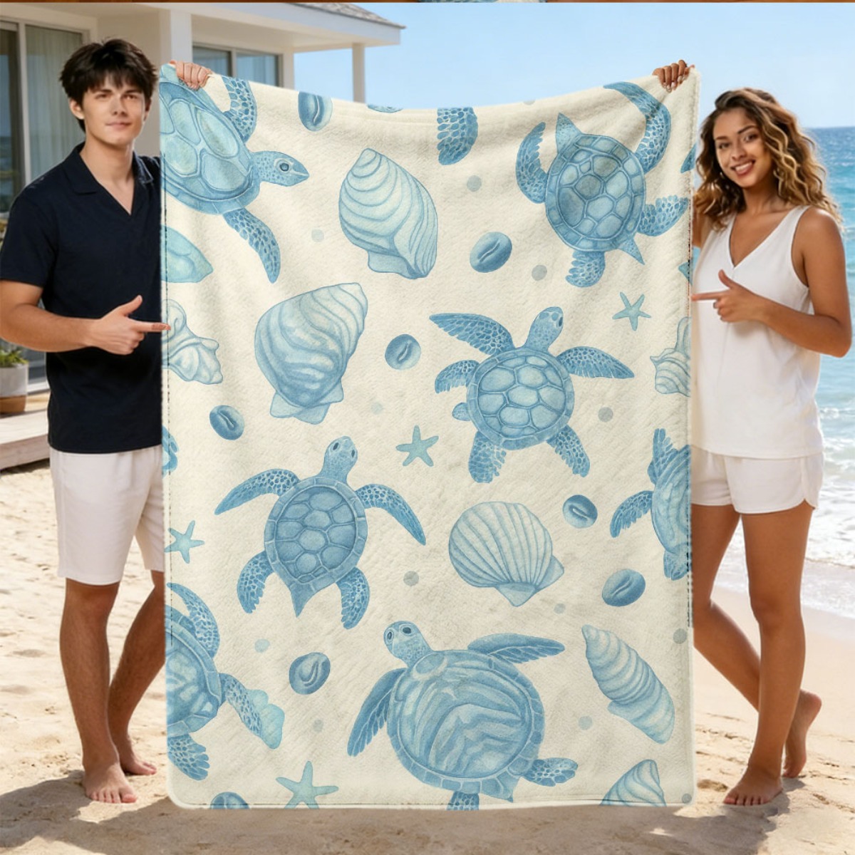 Baby Nursery Ocean Theme - Uroczy koc plażowy z motywem oceanu