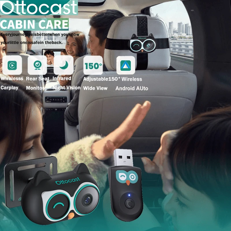 Baby Nursery Camera - Adapter Ottocast Cabin Care Wireless CarPlay