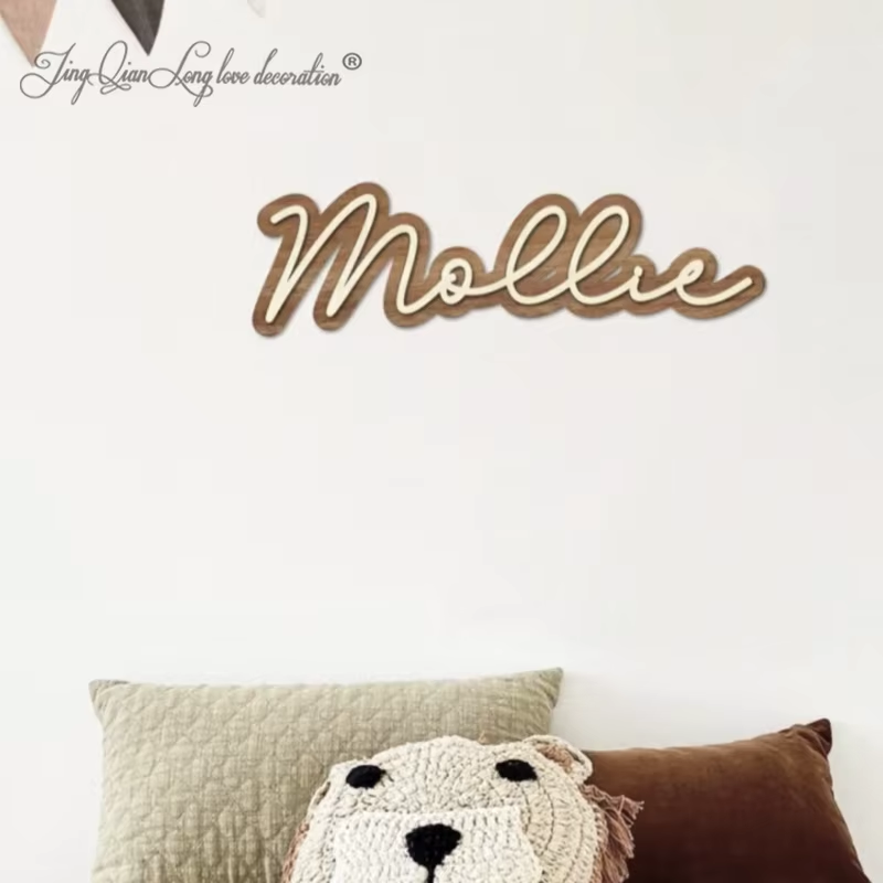 Baby Nursery Name Letters - Niestandardowy drewniany znak imienia do wystroju