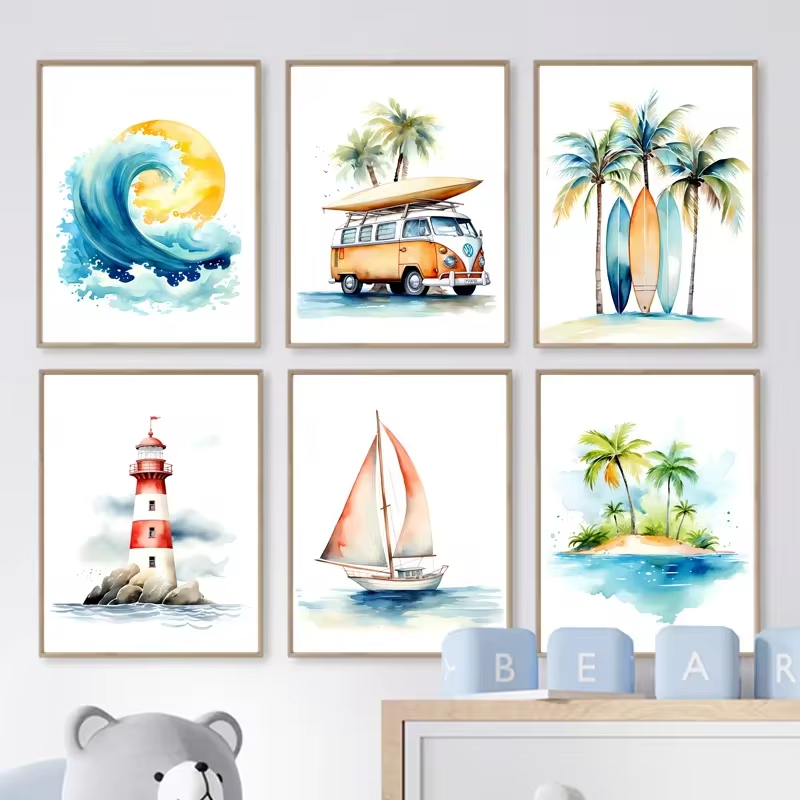 Surf Ocean Themed Nursery Beac – Baby Nursery Ocean Theme recenzja i cena