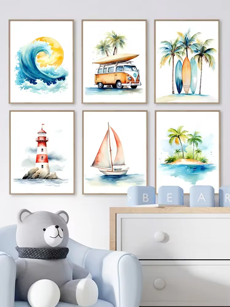 Surf Ocean Themed Nursery Beac – Baby Nursery Ocean Theme recenzja i cena