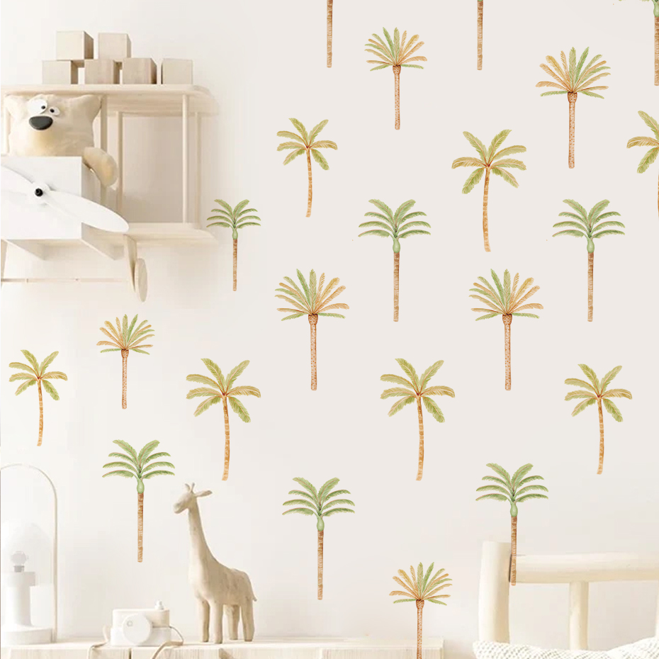 Boho Naklejka ścienna z palmy  – Baby Nursery Set Furniture recenzja i cena