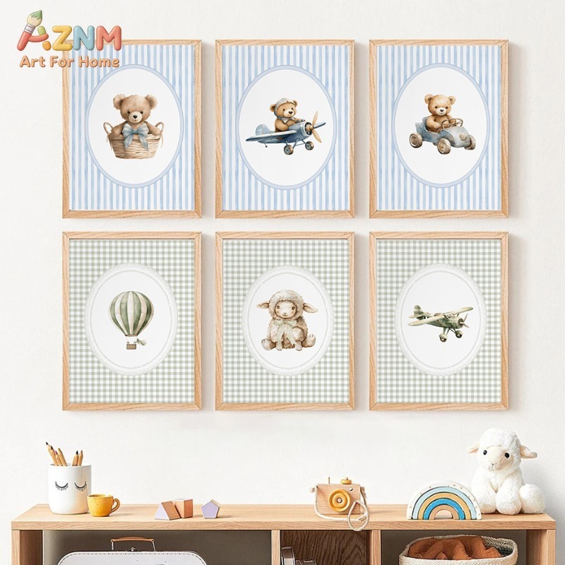Akvarelowe misie, dekoracja śc – Baby Nursery Set Furniture recenzja i cena