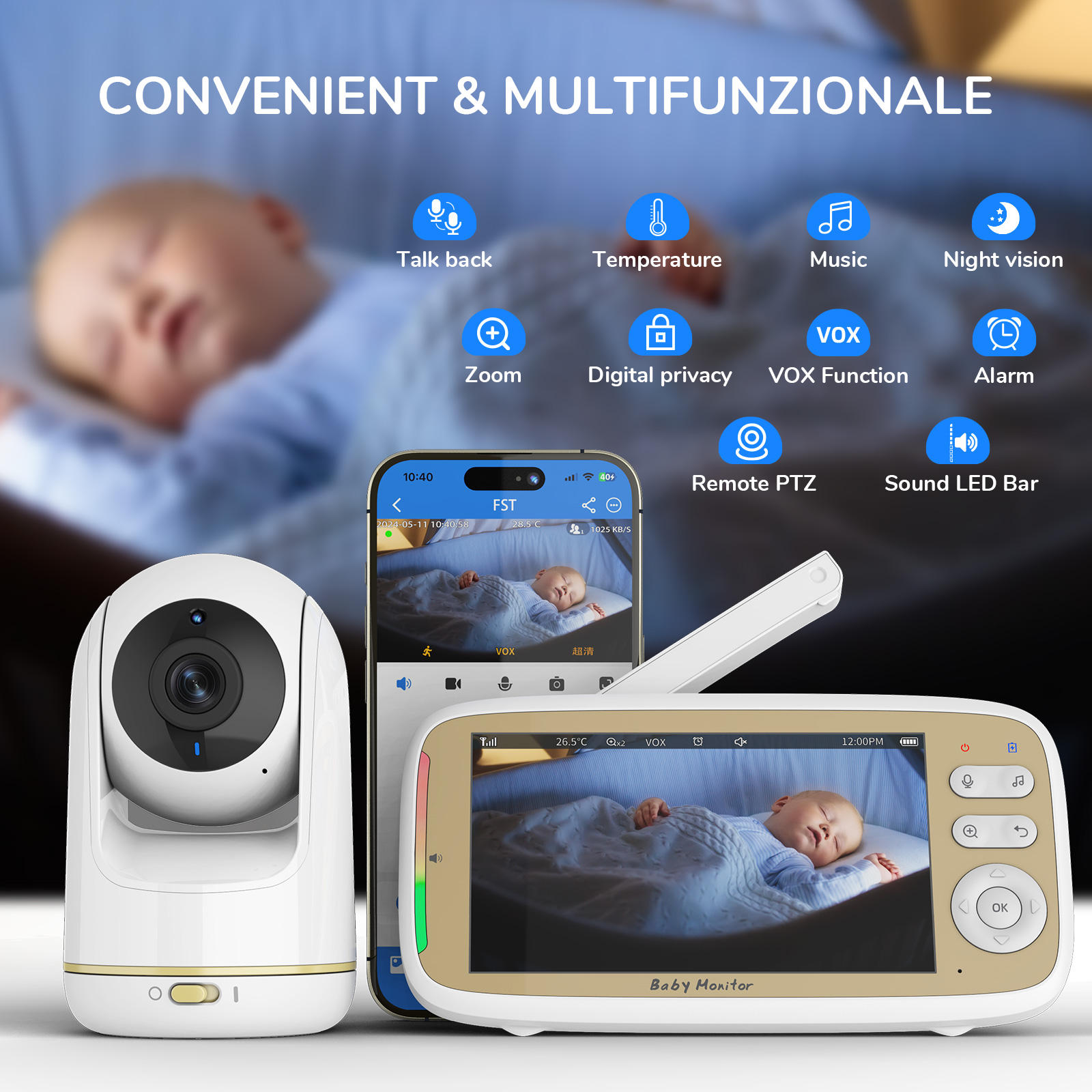 Kamera monitorująca dziecko VB – Baby Nursery Camera recenzja i cena