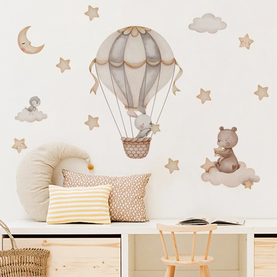 Akwarela Niedźwiedź Balon na g – Baby Nursery Set Furniture recenzja i cena