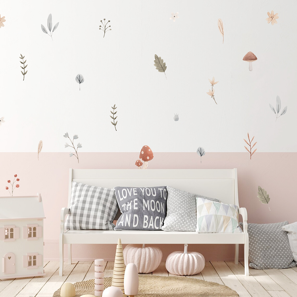 Boho Cartoon Mushroom Branch L – Baby Nursery Set Furniture recenzja i cena