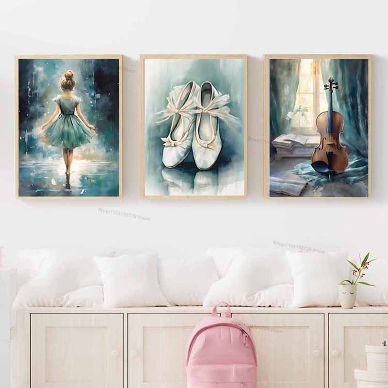 Akwarelowe baletniki, szkielet – Baby Nursery Decor Girl recenzja i cena