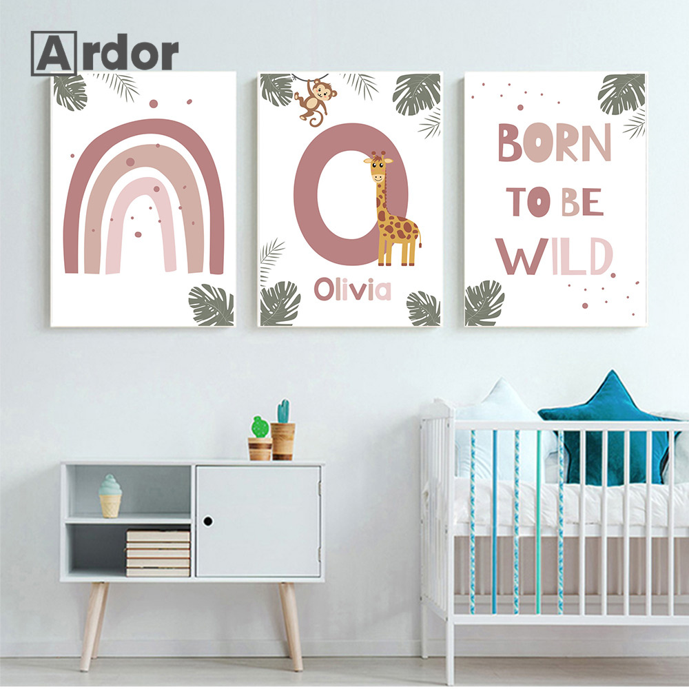 Plakaty ze zwierzętami z nordy – Baby Nursery Jungle recenzja i cena