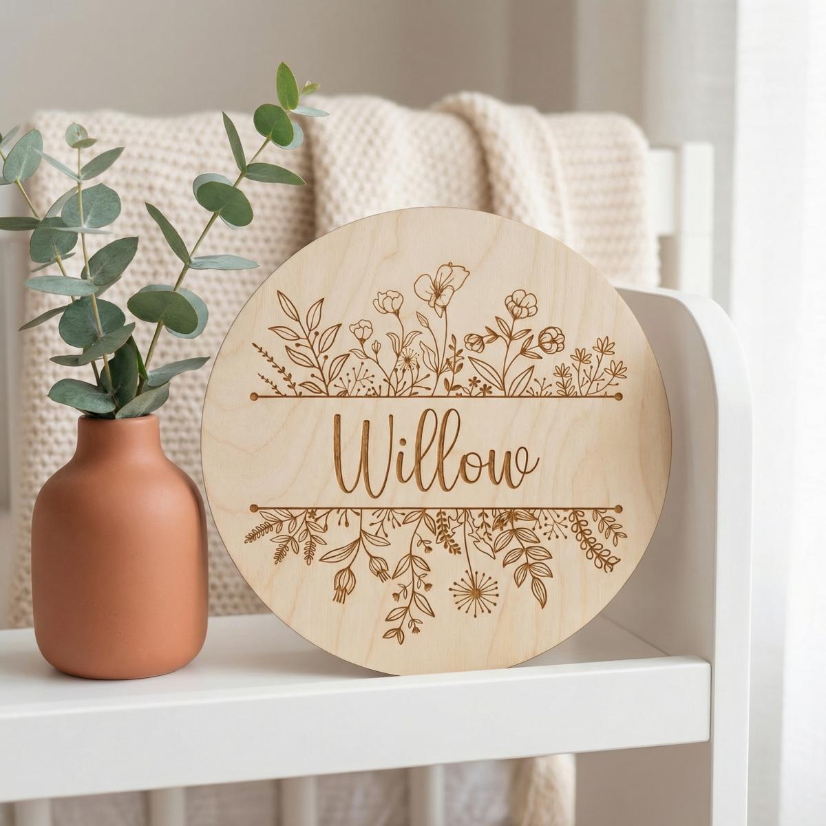 Personalizowana okrągła drewni – Baby Nursery recenzja i cena