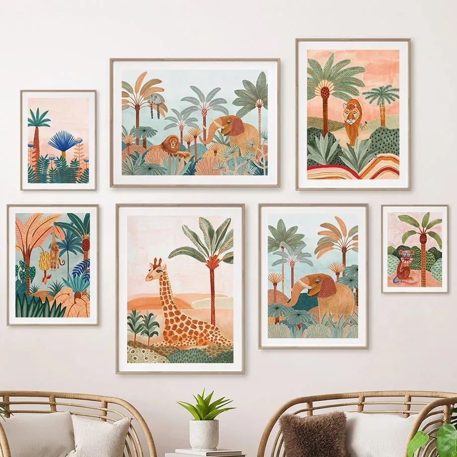 Boho Dżungla Zwierzęta Tygrys  – Baby Nursery Jungle recenzja i cena