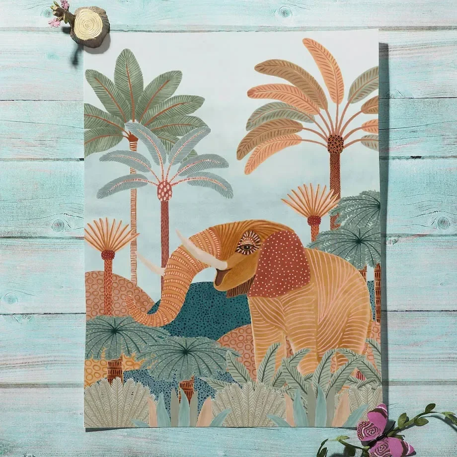 Boho Dżungla Zwierzęta Tygrys  – Baby Nursery Jungle recenzja i cena