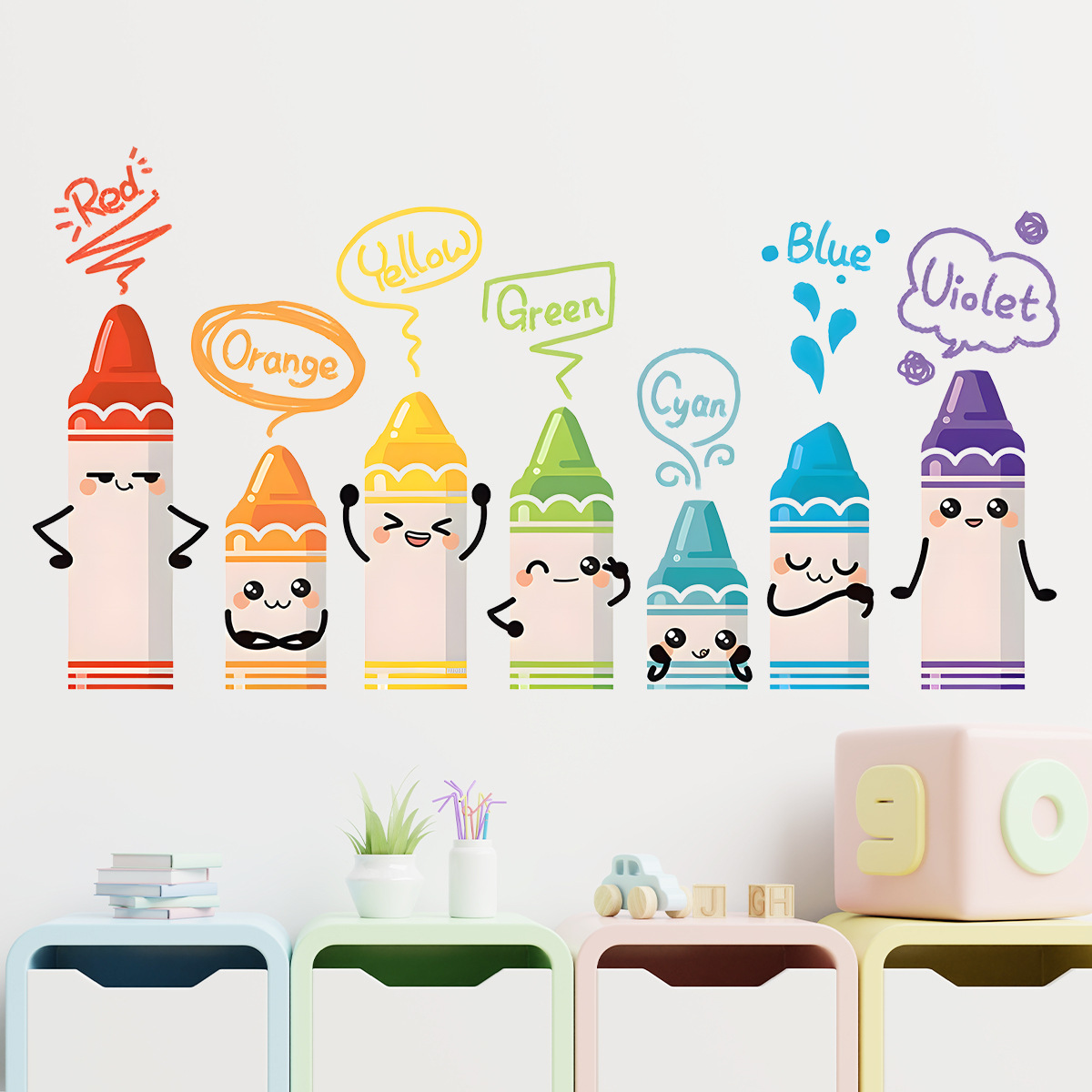Cartoon Cute Colorful Crayon P – Baby Nursery Set Furniture recenzja i cena