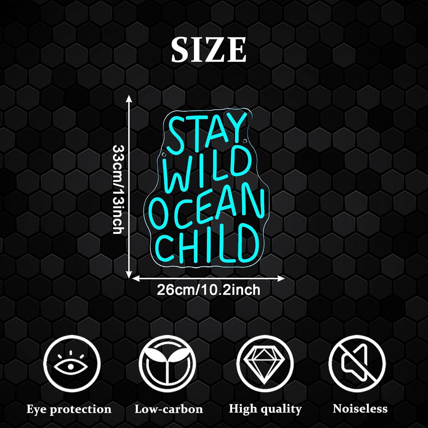 Neonowy Znak LED Stay Wild Oce – Baby Nursery Ocean Theme recenzja i cena