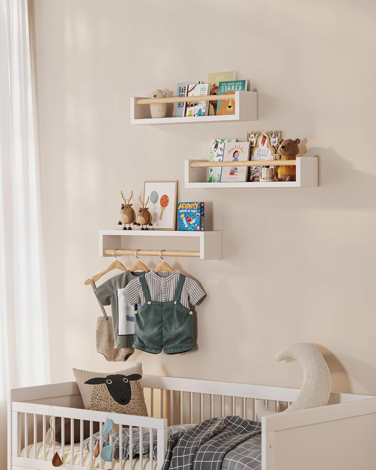 Zestaw 3 pływających półek na  – Baby Nursery Sets recenzja i cena