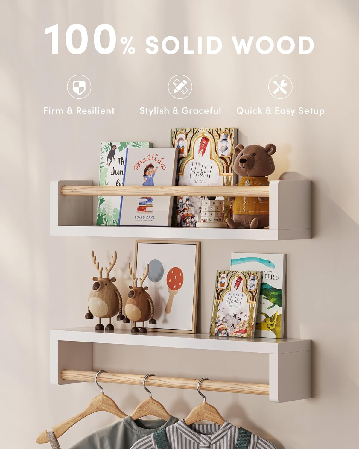 Zestaw 3 pływających półek na  – Baby Nursery Sets recenzja i cena