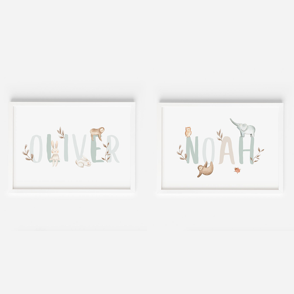 Niestandardowy napis plakat pr – Baby Nursery Name Letters recenzja i cena
