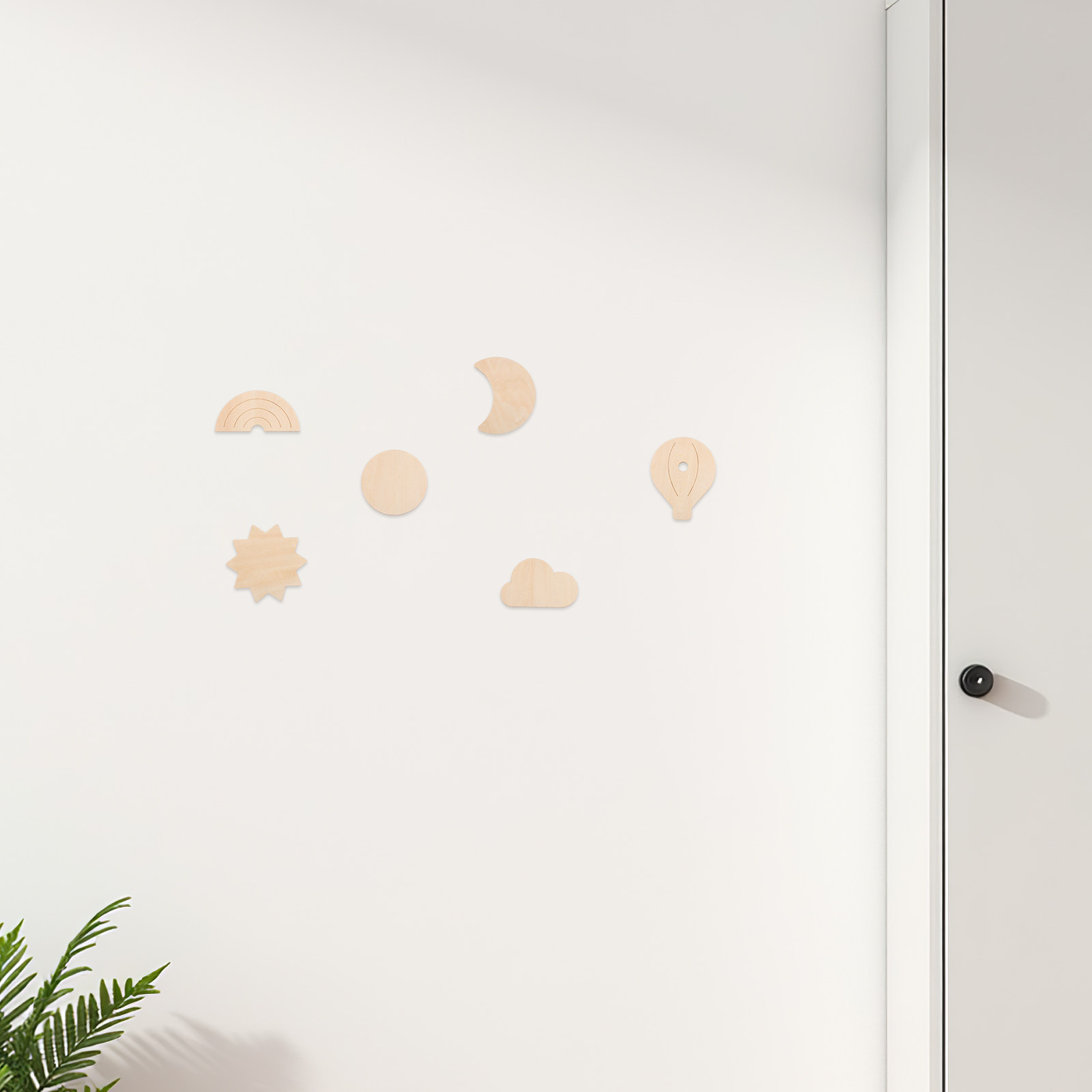 6 szt. Drewniane naklejki ście – Baby Nursery Hot Air Balloon Theme recenzja i cena